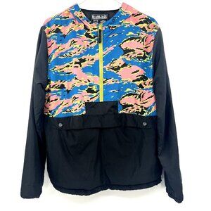Black Jack 1999 USA Colorful Camo Pullover Hooded Windbreaker Womens Large